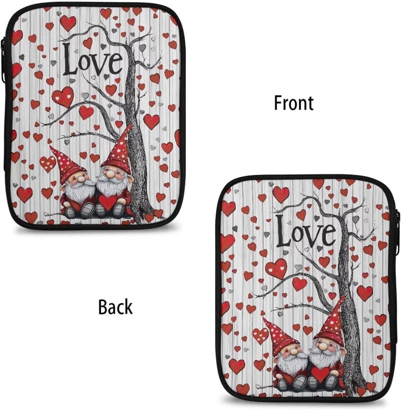 Vanideaoty Store Love Heart Crochet Hook Case Portable Gnome Crochet Hook Organizer with Web Pockets for Knitting Needles Crochet Supplies Valentine's Day Gifts Holiday - Image 4